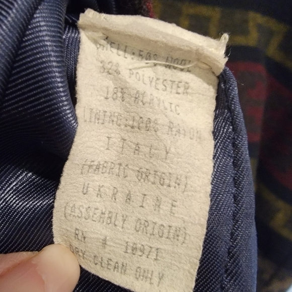 Vintage BRAETAN Wool Blend Aztec Tribal Blazer Jacket Size Large - Picture 12 of 13